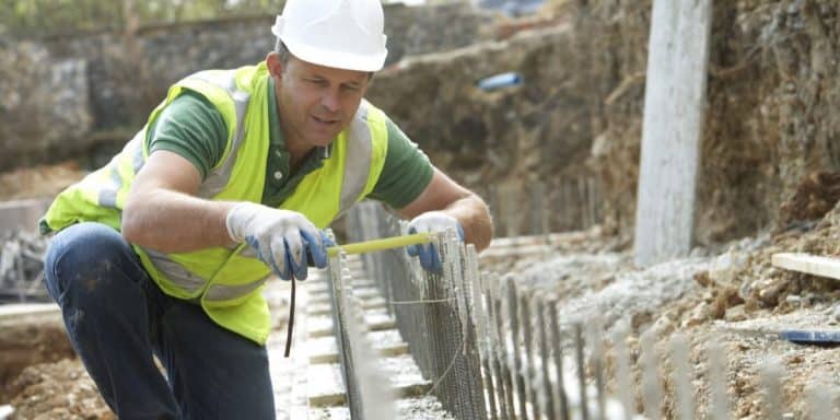 Contractor Installing Rebar