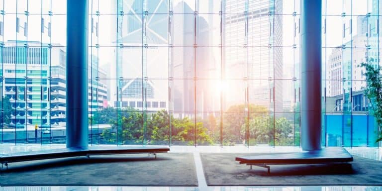 Glass Building Interior