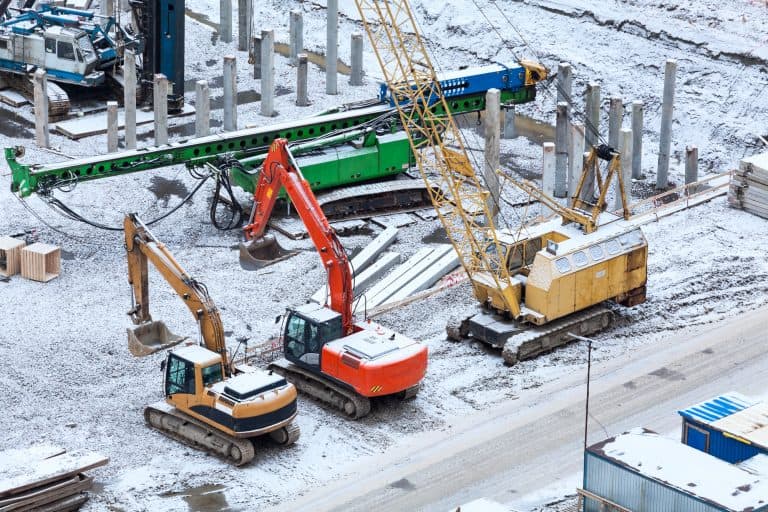 Construction in the Snow