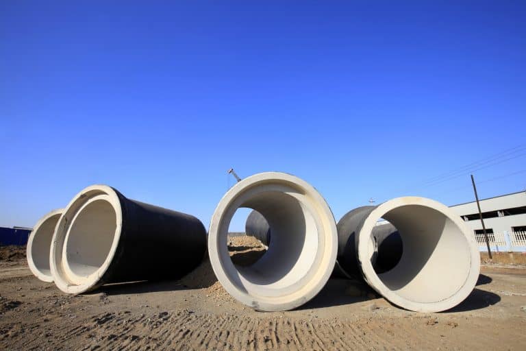 Sewer Pipes at Construction Site