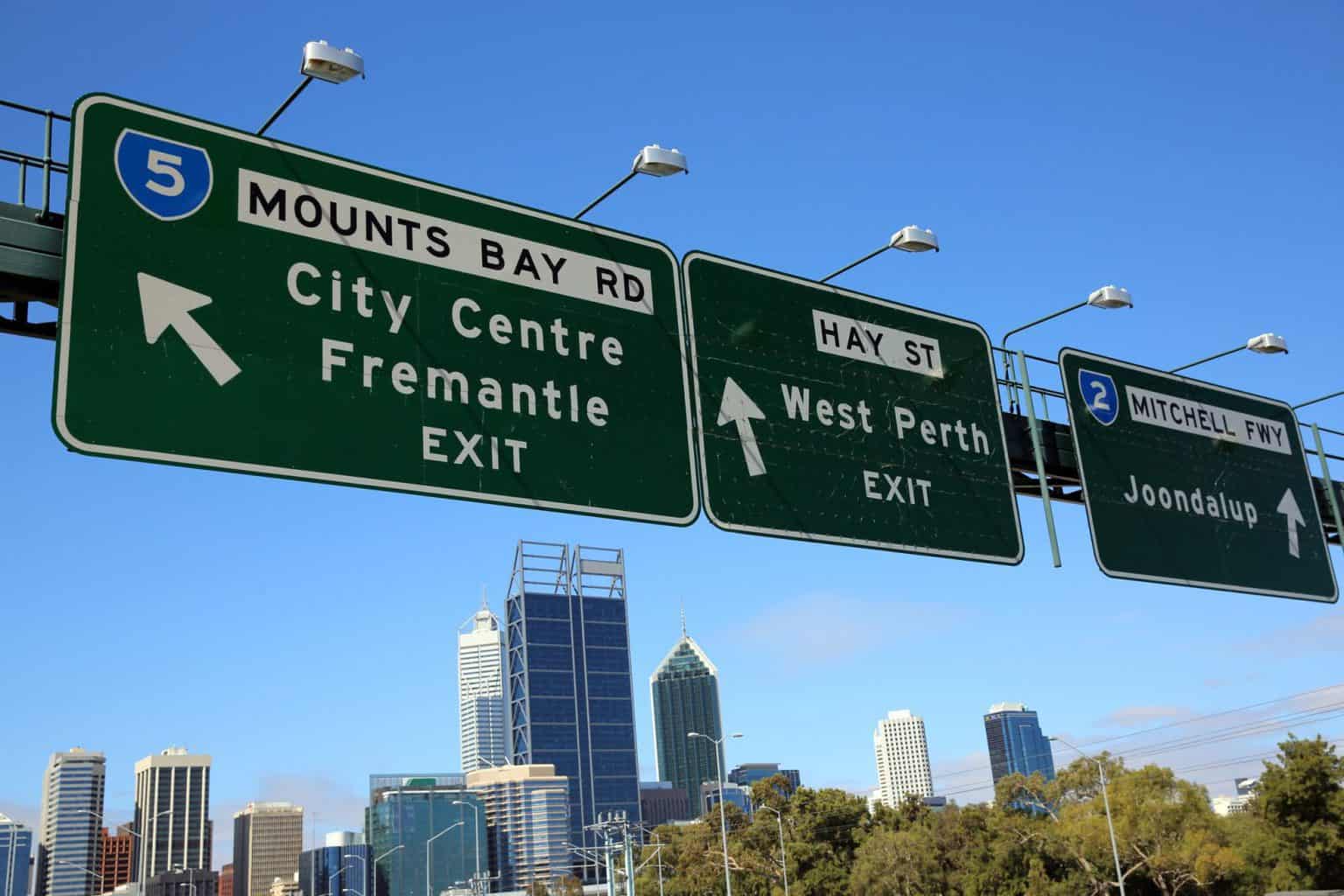 Green Highway Signage